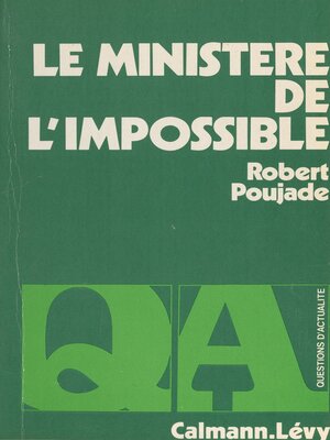 cover image of Le ministère de l'impossible